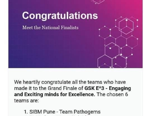 SIBM Pune Students emerge as the National Semi Finalists of GSK (E^3) Case Competition